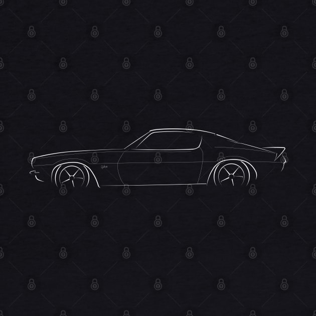 1970 Camaro by Chevrolet - profile Stencil, white by mal_photography